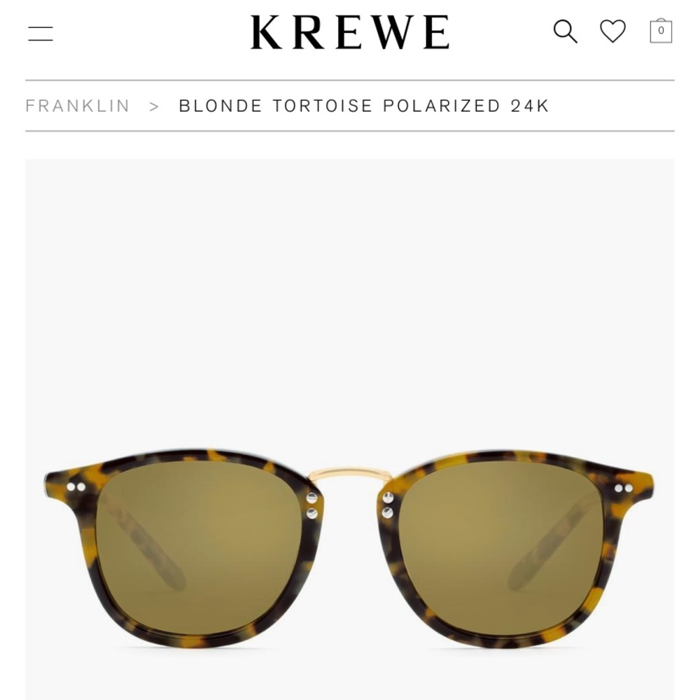 Krewe Blonde Tortoise Polarized 24K Sunglasses